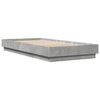 vidaXL Cadru de pat, gri beton, 90x200 cm, lemn prelucrat