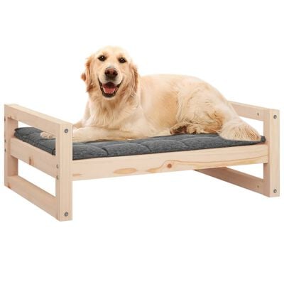 vidaXL Pat pentru câini, 75,5x55,5x28 cm, lemn masiv de pin