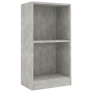 vidaXL Bibliotecă, gri beton, 40x24x75 cm, lemn prelucrat