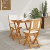 vidaXL Set bistro cu pernă 3 pcs Ulei Natural Lemn Solid de Acacia