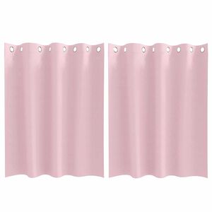 vidaXL Perdele Opaque cu Inel 2 pcs Roz bebe 140 x 140 cm Poliester