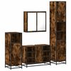 vidaXL Set de mobilier de baie 4 piese Lemn prelucrat de stejar afumat
