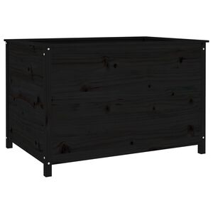vidaXL Strat &icirc;nălțat de grădină negru 119,5x82,5x78 cm lemn masiv pin
