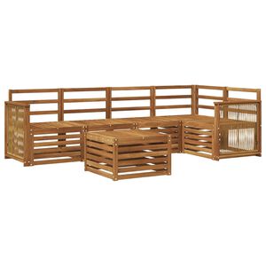 vidaXL Set de canapele de exterior 6 buc. natural Lemn Solid de Acacia