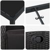 vidaXL Set de masă pentru grădină cu pernă 7 pcs Negru poliratan