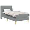 vidaXL Cadru de pat cu saltea Gri deschis 90 x 190 cm Țesătură