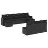 vidaXL Set canapele de grădină cu perne, 10 piese, negru, poliratan
