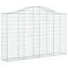 vidaXL Coș gabion arcuit 200x30x120/140 cm fier galvanizat