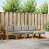 vidaXL Set de canapele de exterior 5 pcs Gri natural și deschis
