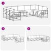 vidaXL Set de canapele de exterior cu pernă 9 pcs Natural și Crem