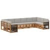 vidaXL Set de canapele de exterior 7 buc. Natural și gri deschis