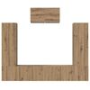 vidaXL Set comodă TV Pe perete 7 pcs Stejar Artizanal Lemn compozit