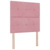 vidaXL Pat cu arcuri cu saltea cu headboard Roz 90 x 190 cm Catifea