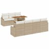 vidaXL Set de canapele pentru grădină 8 buc. Bej Rattan poli