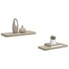 vidaXL Rafturi de perete suspendate, 2 buc., stejar 60x23,5x3,8 cm MDF