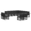 vidaXL Set de canapele de exterior 13 buc. Negru și Gri &icirc;nchis