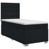 vidaXL Pat boxspring cu saltea Negru 80 x 200 cm Țesătură