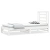 vidaXL Pat de zi extensibil, alb, 2x(90x190) cm, lemn masiv de pin