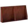 vidaXL Zid de sprijin 2 buc. 40 x 12 x 30 cm Ruginit