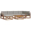 vidaXL Set de canapele de exterior 7 pcs Gri natural și deschis