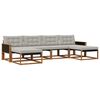vidaXL Set de canapele de exterior 6 buc. Natural și gri deschis
