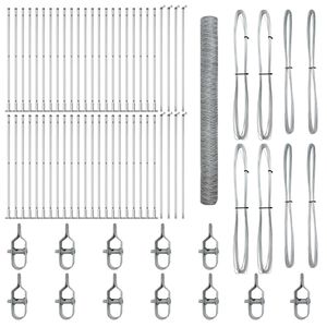 vidaXL St&acirc;lp de gard. Argintiu