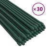 vidaXL Țăruși pentru plante de grădină, 30 buc., verde, 90 cm, oțel