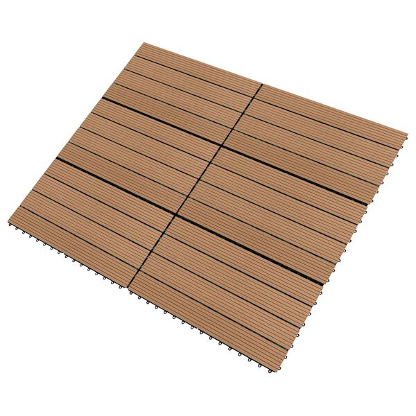 vidaXL Plăci pentru Deck 6 pcs Maro 60 x 30 cm Lemn compozit