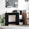 vidaXL Birou cu raft Stejar Negru 106 x 40 x 88.5 cm Lemn compozit