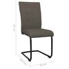 vidaXL Scaune de bucătărie consolă, 2 buc., gri taupe, textil