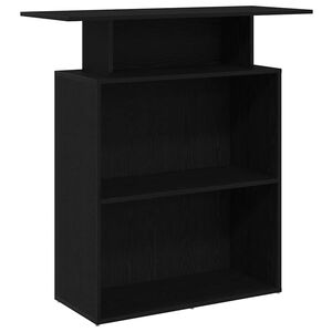 vidaXL Birou de recepție negru 100x40x104 cm, lemn stratificat