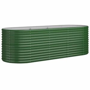 vidaXL Strat &icirc;nălțat grădină 224x80x68 cm oțel galvanizat