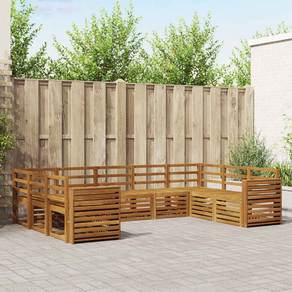 vidaXL Seturi de canapele 9 pcs natural Lemn Solid de Acacia