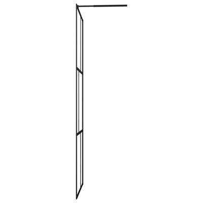 vidaXL Paravan de duș walk-in, negru, 90x195 cm, sticlă securizată