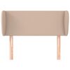 vidaXL Tăblie pat cu aripioare cappuccino 93x23x78/88 cm piele eco