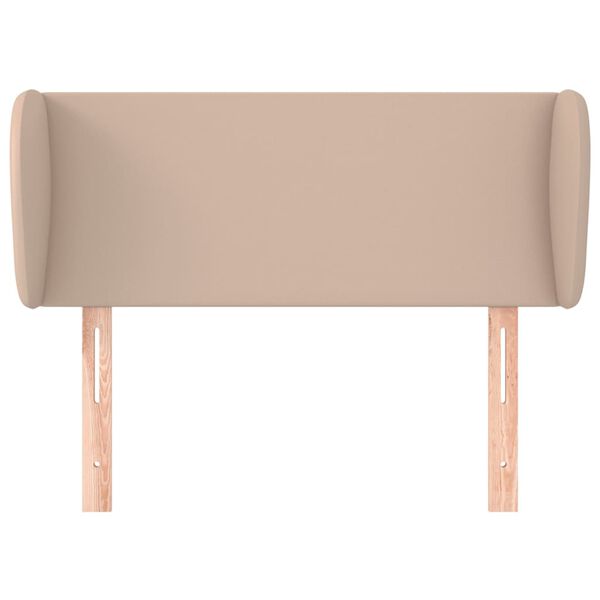 vidaXL Tăblie pat cu aripioare cappuccino 93x23x78/88 cm piele eco