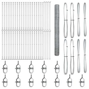 vidaXL St&acirc;lp de gard. Argintiu