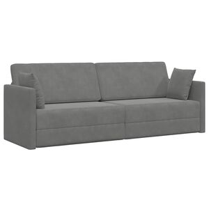 vidaXL Canapea extensibilă de podea Gri &icirc;nchis 213 x 70 x 77 cm