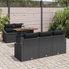 vidaXL Set de canapele pentru grădină 6 pcs Negru Rattan poli