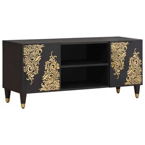 vidaXL Cabinet TV Negru 105 x 33 x 46 cm Lemn de mango solid