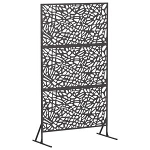 vidaXL Ecran de intimitate 100 x 50 x 180 cm Oțel Negru