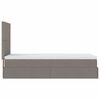 vidaXL Cadru de pat otoman cu saltea Taupe 90x190cm Material
