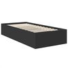 vidaXL Cadru de pat cu headboard Negru 100 x 200 cm Lemn compozit