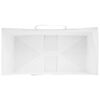 vidaXL Pungi de h&acirc;rtie 250 buc cu m&acirc;nere albe 32x17x25 cm