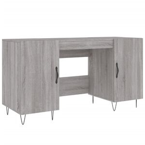 vidaXL Birou, gri sonoma, 140x50x75 cm, lemn compozit