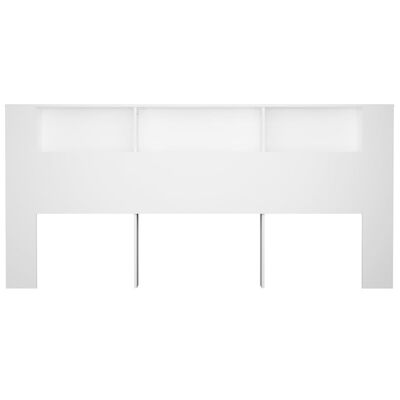 vidaXL Tăblie de pat cu dulap, alb, 220x18,5x104,5 cm