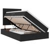 vidaXL Pat cu LED și saltea Negru 120 x 200 cm Catifea