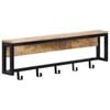 vidaXL Cuier pentru haine, 87x10x28 cm, lemn masiv de mango brut