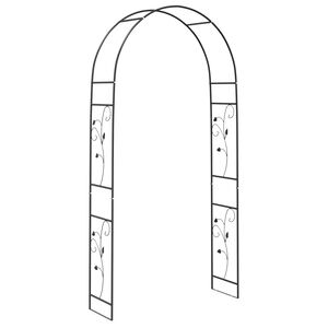vidaXL Arc de Grădină Negru 115 x 37 x 231 cm
