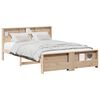 vidaXL Cadru de pat cu raft Maro 160 x 200 cm Lemn masiv de pin